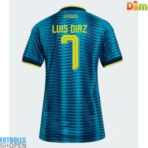 Billiga Colombia Luis Diaz #7 Bortatröja Dam VM 2026 Kortärmad